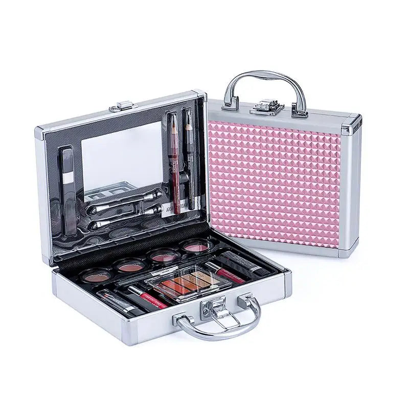 novo Kit Completo de Maquiagem Feminina Conjunto de Maquiagem Sombra de Olho Paleta de Sombras Lip Gloss Rímel Delineador de Olhos Pincéis Bolsa de Maquiagem para Mulheres