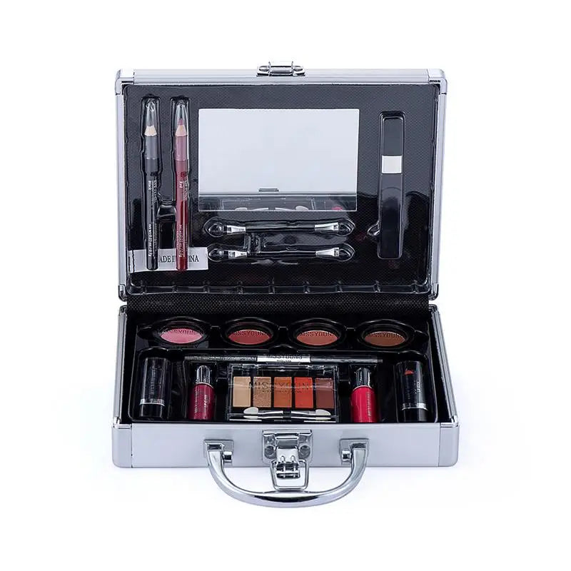 novo Kit Completo de Maquiagem Feminina Conjunto de Maquiagem Sombra de Olho Paleta de Sombras Lip Gloss Rímel Delineador de Olhos Pincéis Bolsa de Maquiagem para Mulheres